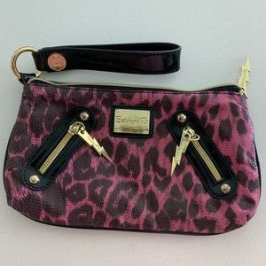 ⚡️Betseyville Rocker Clutch Wristlet Pink Leopard
